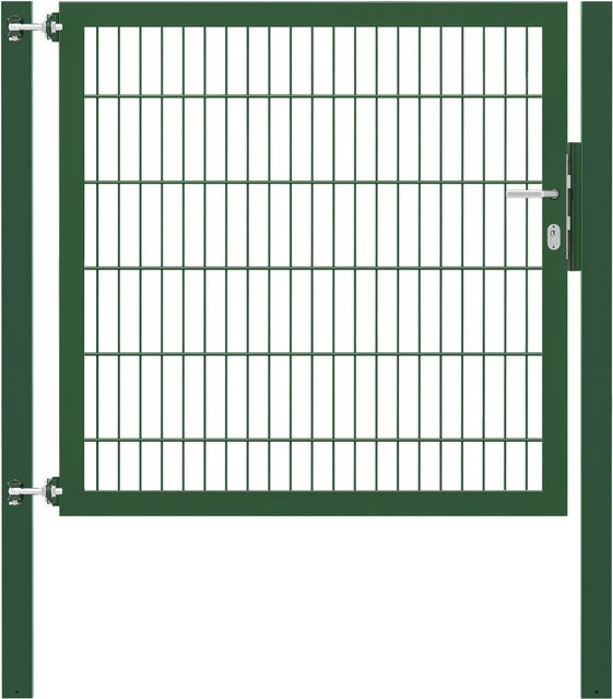 Einzeltor Flexo Plus in Grün aus Stahl mit Pfosten, Breite: 125 cm, Höhe: 120 cm, Pfosten: 80 x 80 cm - Bild 1