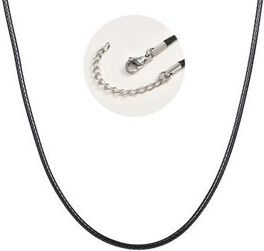Meaeguet Halskette, schwarze Wachskordel, Edelstahl, Damen - Bild 1