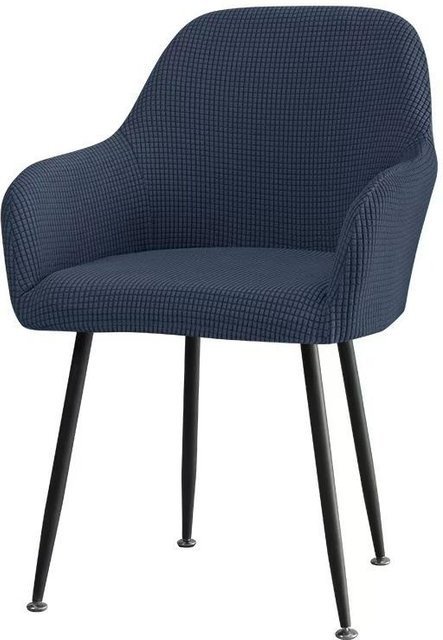 Yiran Furniture Elastischer Esszimmerstuhl-Bezug aus Maisvliesstoff für gebogene Hochlehnerstühle, gestreift, B/T/H: 24 x 20 x 4 cm - Bild 1