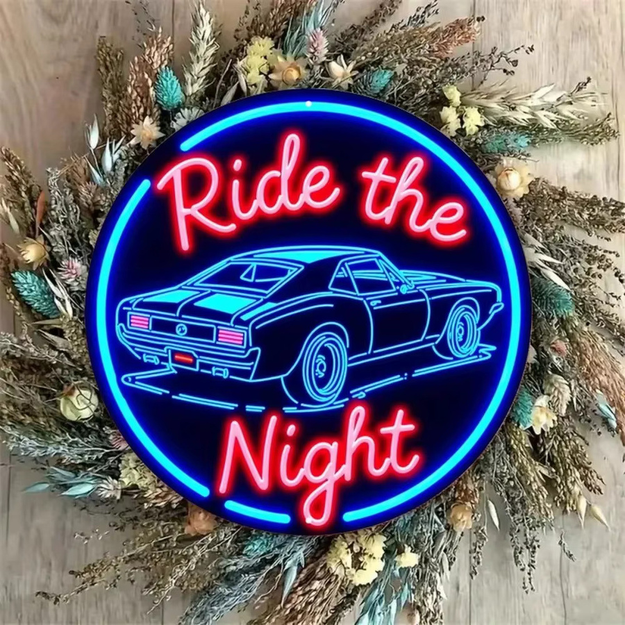CIFBUY Vintage Muscle Car Metallschild als Retro Wandkunst für Garage und Männerhöhle, quadratisch, B/H: 20 x 20 cm - Bild 4