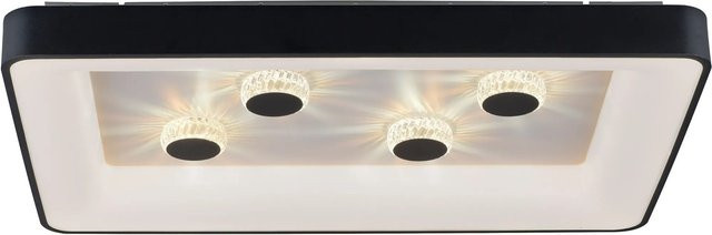 Just Light Vertigo LED-Deckenleuchte Schwarz B: 90,5 cm, T: 60,5 cm, 45W, dimmbar mit Fernbedienung - Bild 2