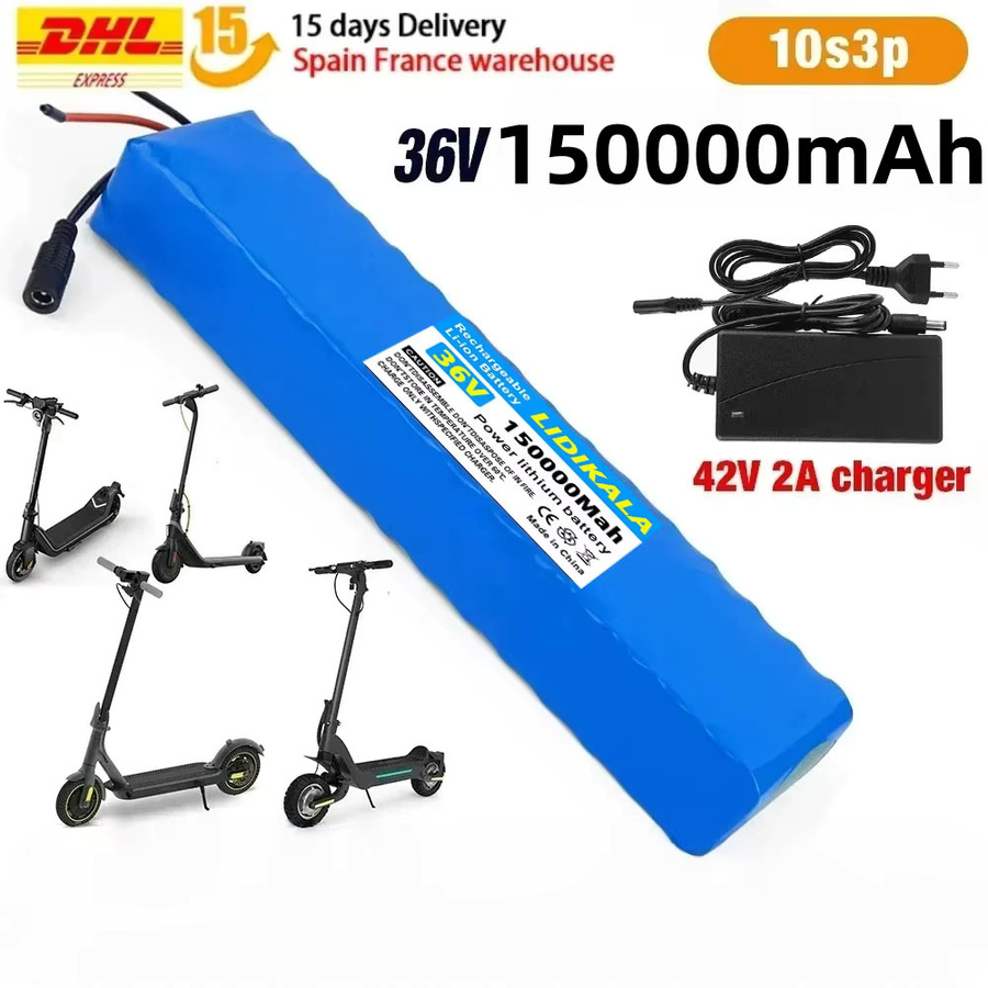 10S3P 36V 150Ah Lithium-Ionen Akku mit 1000 W Leistung und BMS für Elektrofahrzeuge in Blau - Bild 2