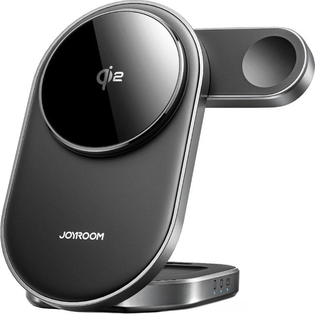 Joyroom JR-W17 3in1 Drahtloses Netzladegerät, 15W, Schwarz - Bild 1