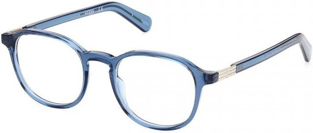 Guess GU8251 Korrektionsbrille, Unisex, Vollrand, Rechteckig, Transparent Blue/Grey, Acetat - Bild 1
