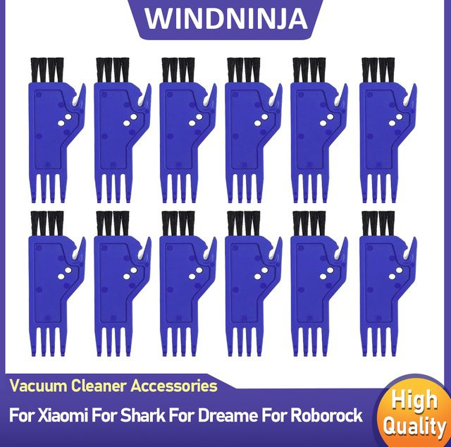 WINDNINJA Staubreinigungsbürsten in Blau für Xiaomi, Dreame, Roborock und Shark Saugroboter als Ersatzwerkzeug - Bild 1