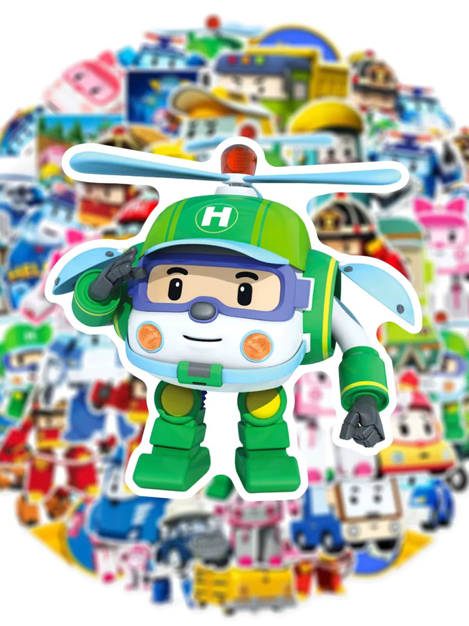 Robocar Poli Graffiti Aufkleber, 50-teiliges Set, multicolour - Bild 5