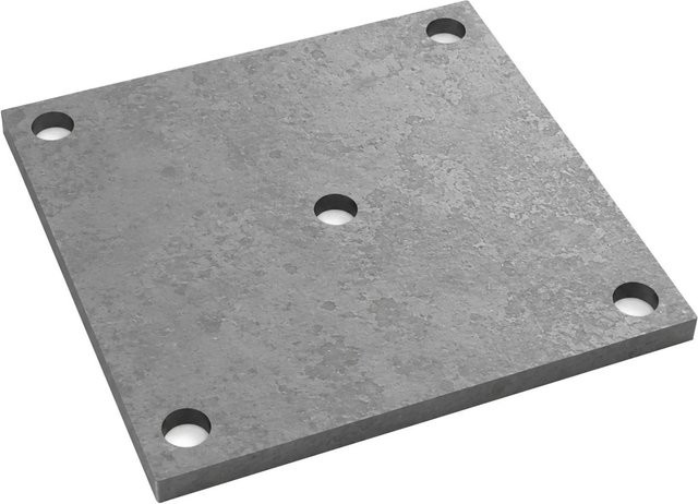 SO-TECH Anschweißplatte aus Stahl in Schwarz, B/T/H: 200 x 200 x 8 mm - Bild 1