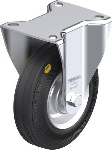 Blickle Bockrolle 42622 B-RD 125R in Schwarz aus Stahl mit 125 mm Rad-Durchmesser und 120 kg Tragfähigkeit - Bild 1