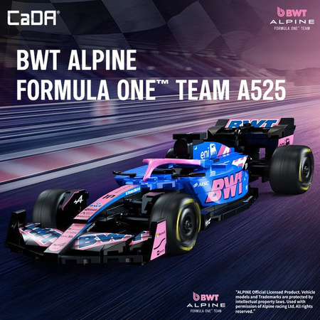CaDA Alpine F1 A525 Formel-Rennwagen Nr. 43, Sammler-Bausteine, ab 8 Jahren