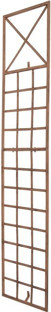 DELUKE Rankgitter HILDE Rankhilfe aus Metall in Antik-Braun für Kletterpflanzen und Gartendekoration, Höhe: 198 cm, Breite: 40 cm, Tiefe: 2 cm - Bild 1