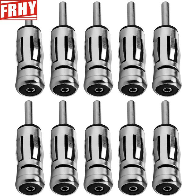 FRHY 10er Set Universeller Auto-Antennenadapter ISO zu DIN in Silber für Fahrzeuginstallationen - Bild 1