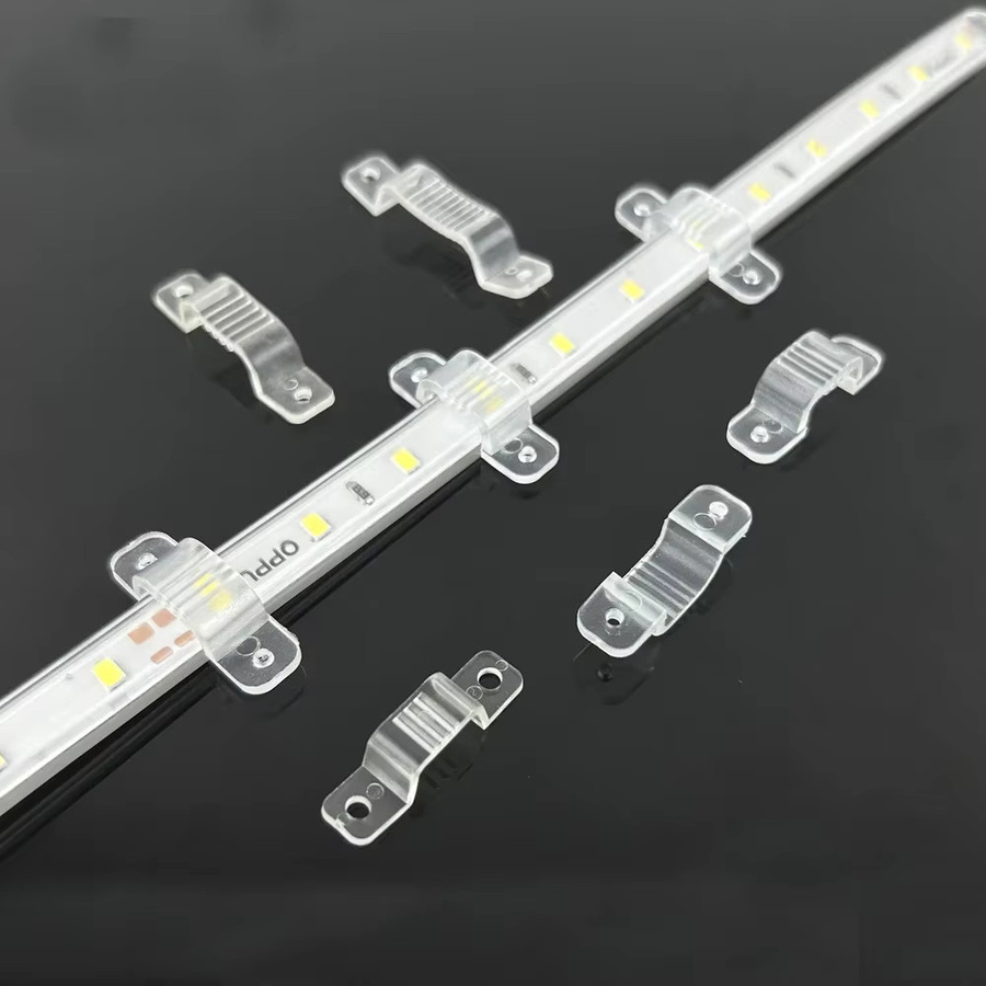 10 Stück YSRSAI LED Streifen Befestigungs Clips aus Kunststoff für 10-18mm Breite, transparente LED Stecker Verschluss Schnalle für 5050 2835 RGB LED Streifen - Bild 4