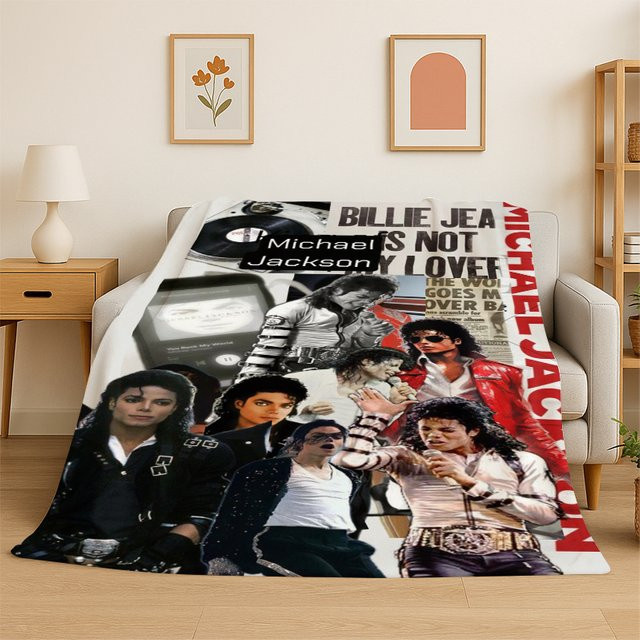 Livrane Flanelldecke Michael Jackson King of Pop Star in Multicolour, weiche und warme Decke für Bett, Wohnzimmer oder Reisen, B/T: 90 x 75 cm - Bild 1
