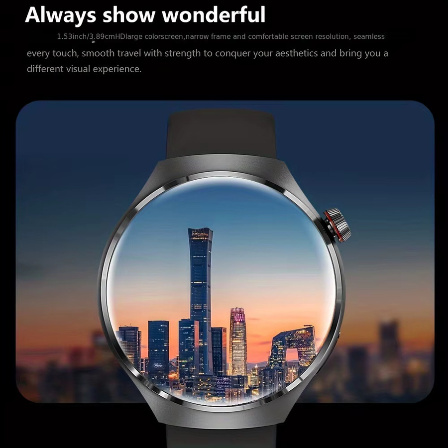 LAXASFIT Smartwatch, Edelstahl, Schwarz, Herren - Bild 2