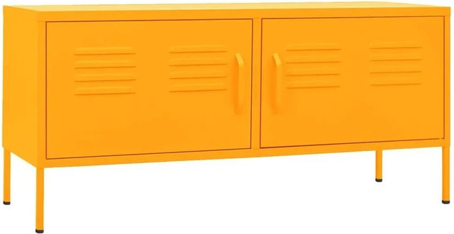vidaXL TV-Schrank aus Stahl in Gelb, B/T/H: 105 x 35 x 50 cm - Bild 1