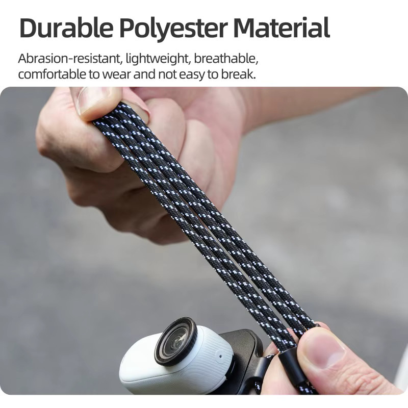 Magnetische Kamerahalterung als Halsband für DJI Osmo Nano und Insta360 GO 3S/GO 3, verstellbarer Nackengurt in Schwarz - Bild 5