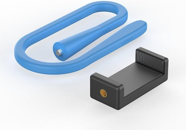 Discover Intime Universeller Babyphone-Halter aus Silikon und Metall, Verstellbare Babykamera Halterung in Blau, Lochfreie Montage für Kinderbett und Wiege - Bild 1