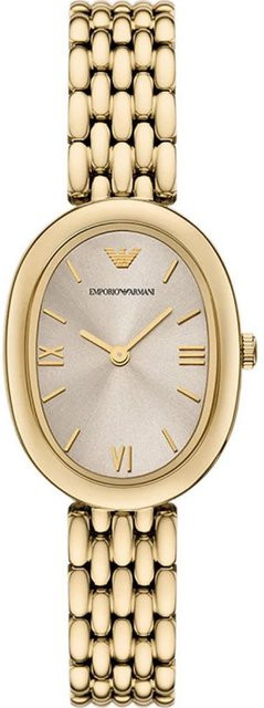 Emporio Armani Armbanduhr, Quarz, Edelstahl, Grau, Gold, Damen - Bild 1