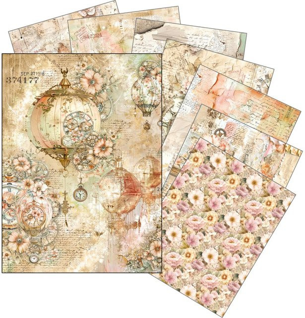Ciao Bella Motiv-Strohseiden Sortiment Lost in Time, 8er-Set in Pastelltönen und Multi - Bild 1
