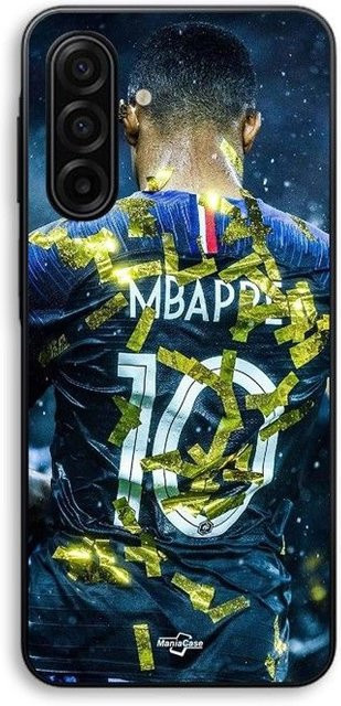 Maniacase Handyhülle für Samsung Galaxy A57 mit Kylian Mbappe PSG Frankreich Design in Schwarz und Blau - Bild 1