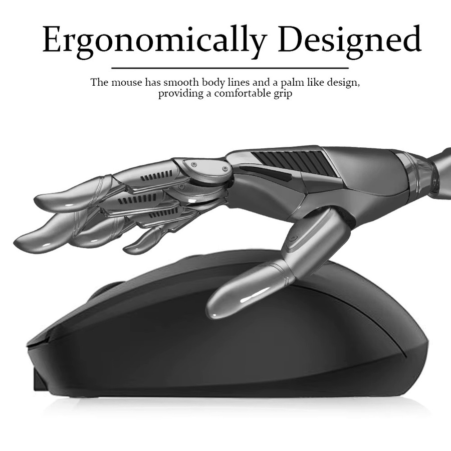 Ergonomische kabellose Bluetooth-Maus von Congdi für Laptop und PC in Pink oder Schwarz - Bild 5