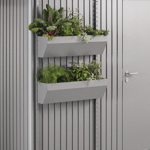 Biohort FloraBoard Blumenkasten aus Stahlblech in Quarzgrau-Metallic, B: 82 cm, H: 188 cm, T: 18,8 cm - Bild 2