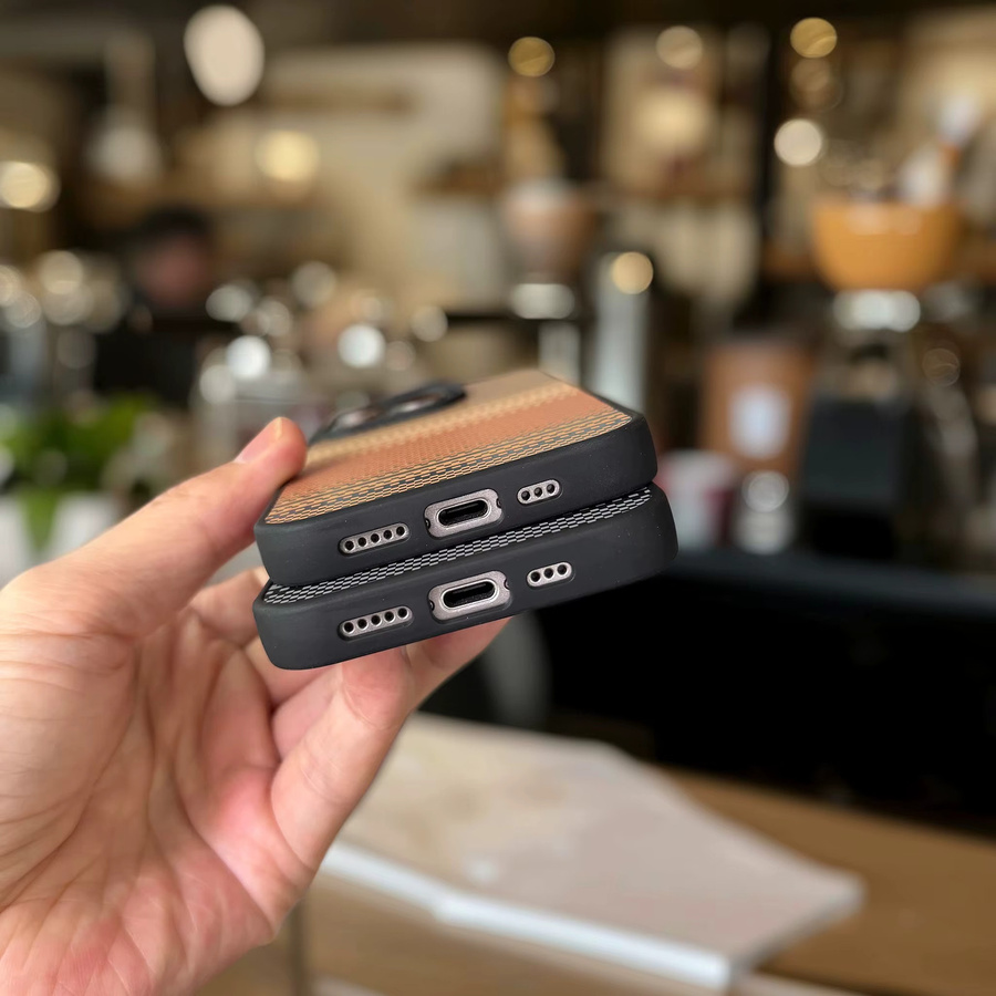Luxus Kohlefaser-Leder Handyhülle für Apple iPhone 17 16 15 14 13 12 11 Pro Max Plus und 16e Business Cover - Bild 2