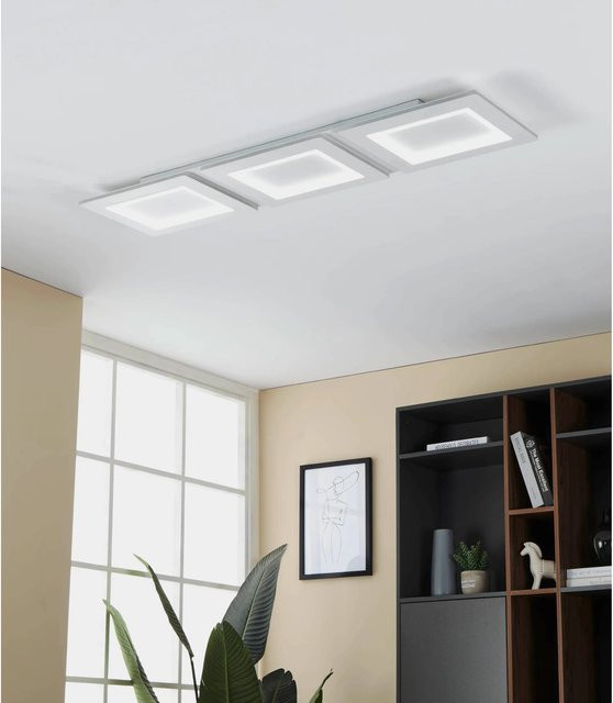 Eglo LED-Deckenleuchte Padrogiano-Z in Weiß mit RGBW, dimmbar und Fernbedienung, B/T/H: 120 x 30 x 3 cm - Bild 1