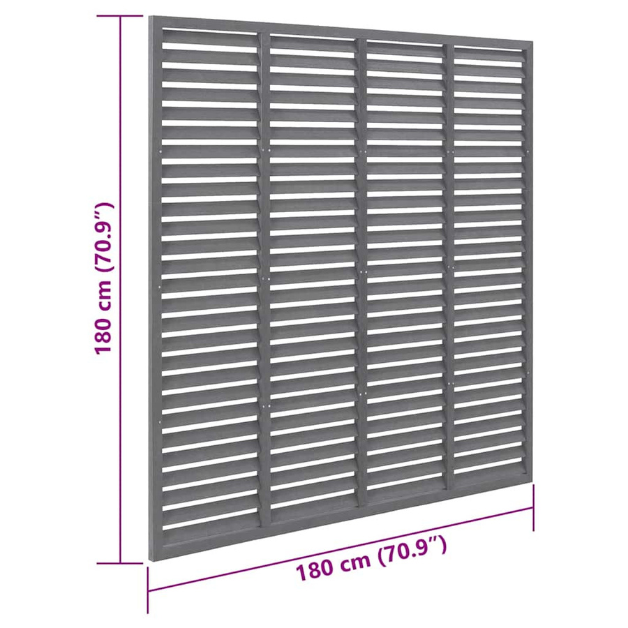 vidaXL Lamellenzaun aus WPC in Grau, semi-transparent, B/H: 180 x 180 cm - Bild 3
