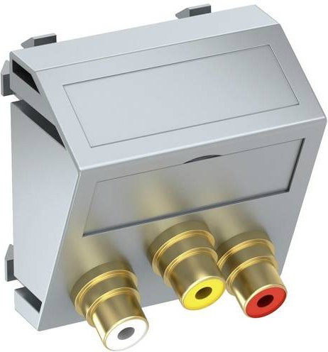 OBO Bettermann Abdeckung Multimediaträger in Silber aus Aluminium B/H/T: 45 x 45 x 26 mm - Bild 1