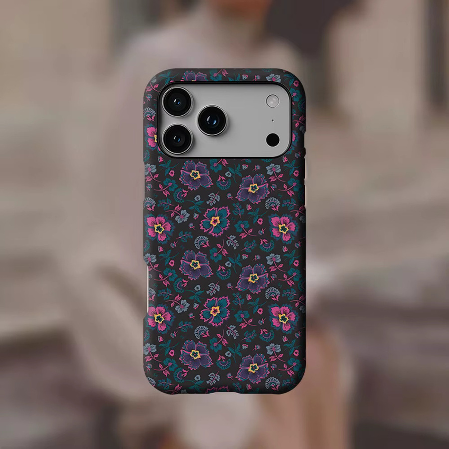 Potdemiel Midnight F-Floral Robuste Handyhülle mit Magnetfunktion für iPhone 17 16 15 14 13 Pro Max Plus, Mehrfarbig - Bild 3