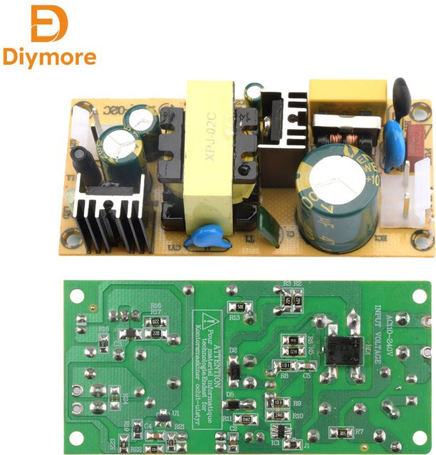O2C AC-DC Schaltnetzteilmodul für Lichtplatinen mit Überlastschutz, 12V 3A und 24V 1.5A, Multicolor - Bild 1