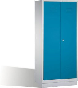 C+P Doppelspind Classic auf Sockel mit 2 Abteilen, Front Lichtblau und Korpus Lichtgrau, H x B x T: 180 x 81 x 50 cm - Bild 1