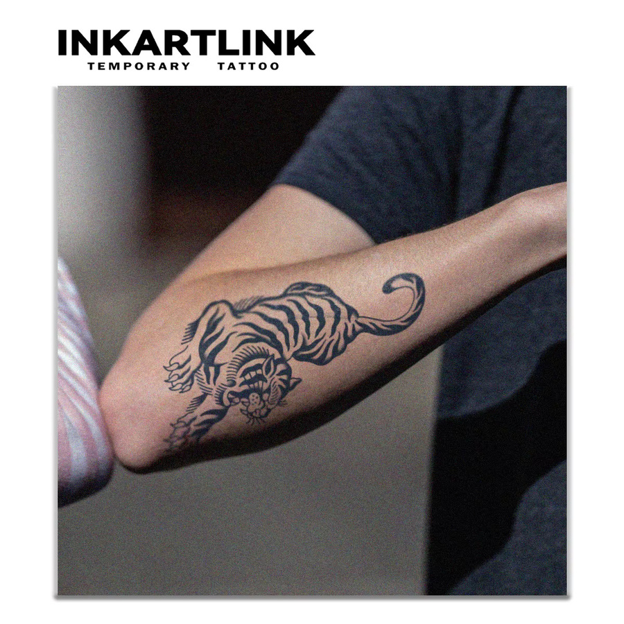 Temporäres Tiger-Tattoo, wasserfest, 15 Tage, 3D-Tiger-Claw-Etching-Tech - Bild 2