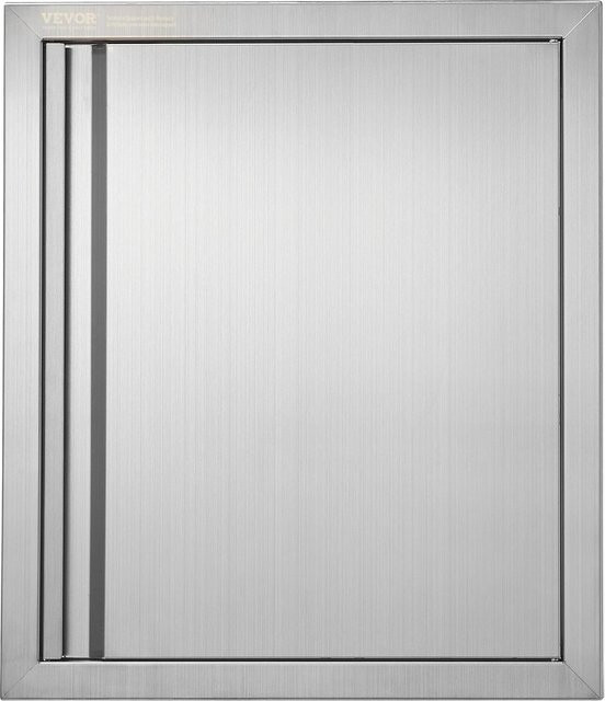 Buying Solutions MB Grill-Zugangstür aus Edelstahl in Silber, bündig einbauende Außenküchentür für Grillinseln, B/H: 45,7 x 53,3 cm - Bild 1