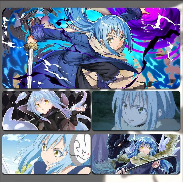 Moetch Mauspad That Time I Got Reincarnated As A Slime Anime Design, rutschfest, Multicolour - Bild 1