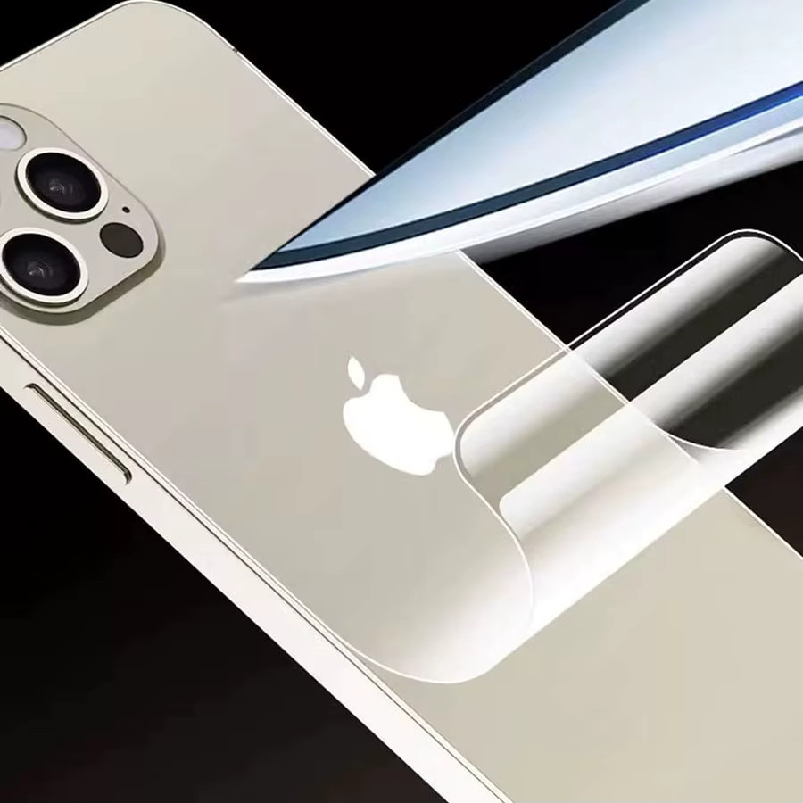 MANLIFU 5er Set Hydrogel Schutzfolie Transparent Matt für iPhone 15 14 13 12 11 Pro Max Plus XR X XS Rückseite und Display Vollabdeckung - Bild 1
