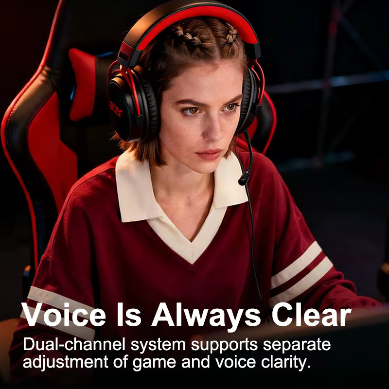 Acer Ohw346 Gaming-Headset in Schwarz mit Ultra-High-Definition-Surround-Audio und Over-Ear-Passform - Bild 2