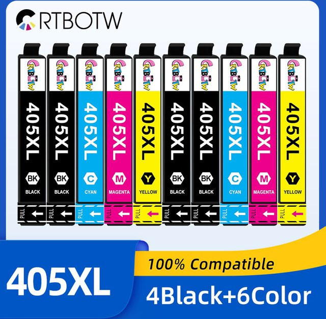 Epson 405XL Tintenpatronen Set kompatibel für Workforce WF-7310 WF-7830 WF-7835 WF-7840 WF-4830 WF-3820 in Schwarz und Multicolor - Bild 1