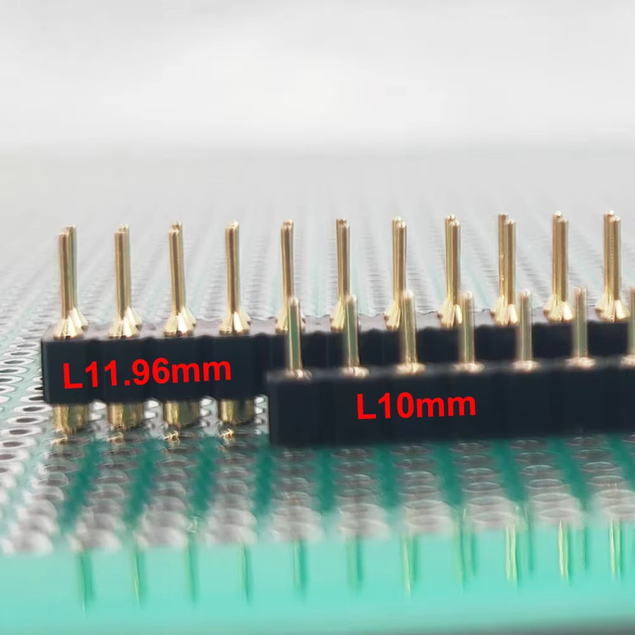 E-SIMPO 20 Stück Pin Header Einreihig 2,54mm 0,1 Zoll Männlich und Weiblich Zinn Gold Schwarz für PCB IC Kristalltransistor - Bild 3