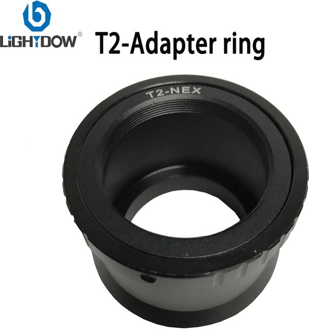 Lightdow T2 T-Mount Objektiv Adapter Ring für Teleobjektive, Schwarz - Bild 1
