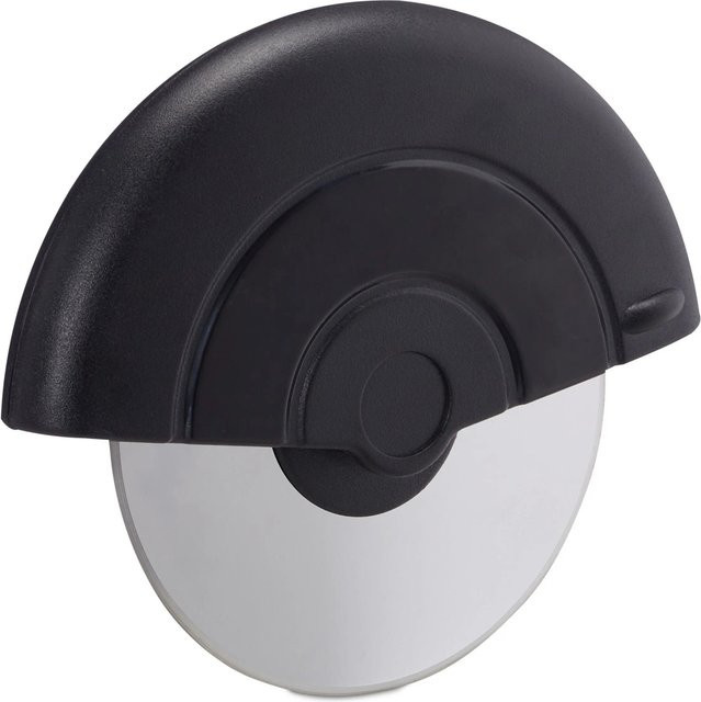 Relaxdays Pizzaschneider aus Edelstahl in Schwarz und Silber, ergonomisches Design, B/T/H: 13,5 x 11,5 x 2,8 cm - Bild 1