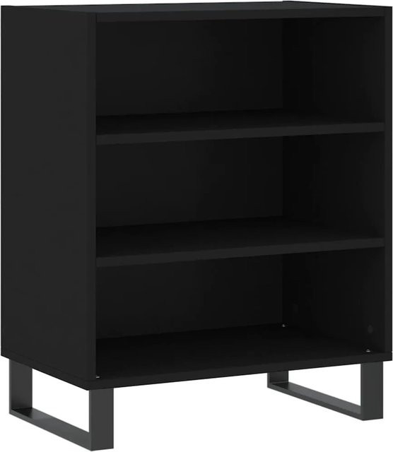 vidaXL Sideboard Schwarz Matt aus Holzwerkstoff und Eisen, B/T/H: 57 x 35 x 70 cm - Bild 1