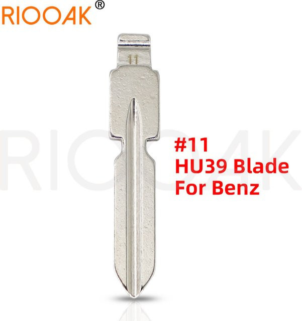 10 Stück Xhorse Auto-Flip-Schlüsselblatt Hu39 Nr. 11 KD Schlüsselrohling in Silber für Benz SL500 S500 C230 ML55 S420 und KEYDIY Xhorse Fernbedienungen - Bild 1