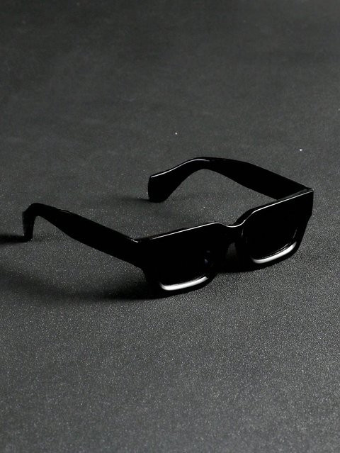 White Korrektionsbrille Herren, Vollrand, rechteckig, Kunststoff, schwarz - Bild 1