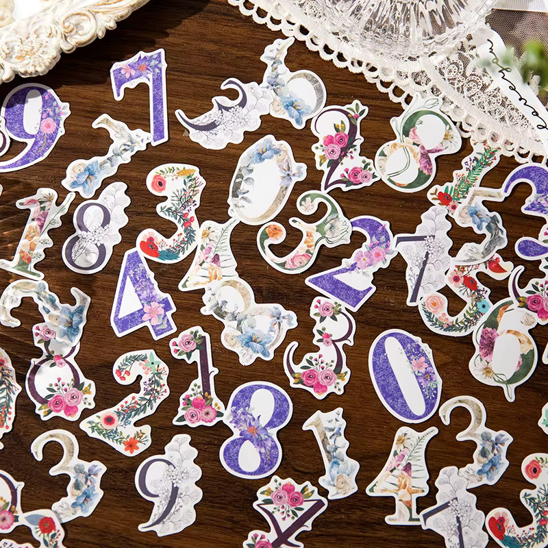 30-teiliges Sticker-Set im romantischen Vintage-Stil für DIY Album- und Scrapbook-Dekorationen in Multicolour aus Papier - Bild 3