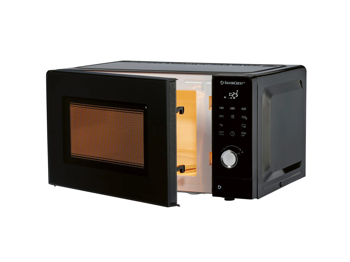 SILVERCREST Mikrowelle SMWC 700 D2 Solo in Schwarz mit LED-Display und Automatikprogrammen - Bild 3