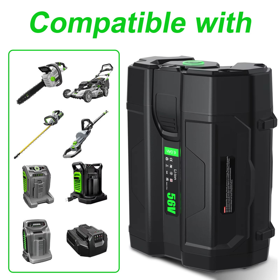 Ersatzbatterie kompatibel für EGO BA2800 56V 6000mAh in Schwarz - Bild 4