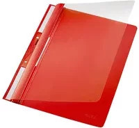 Leitz Schnellhefter mit Abheftvorrichtung A4 aus Kunststoff in Rot und Transparent - Bild 1