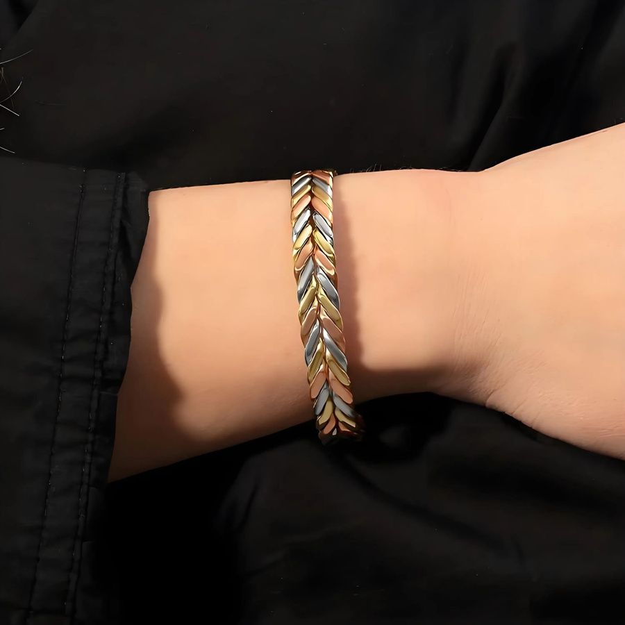 ARADOO Armband, Kupfer, geflochtener Armreif, Damen - Bild 3